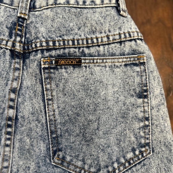Vintage Sasson denim blue jeans size 8 Stone wash high rise tapered jeans - Picture 5 of 5